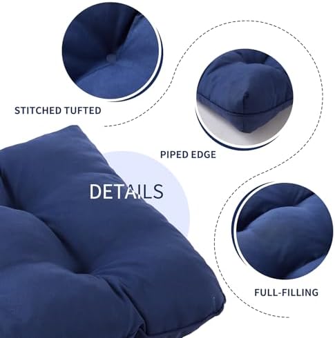 ipynbap outdoor bench cushion, 48x18x5 inch, navy blue, package contents