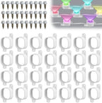 Beeveer 70 Set Light Clips Compatible with Govee H706 H806 Pro Lights | Compatible with Govee H706 H806, with Screws, Secure Wall Fence Mount, Weather Resistant, Firm Hold Install