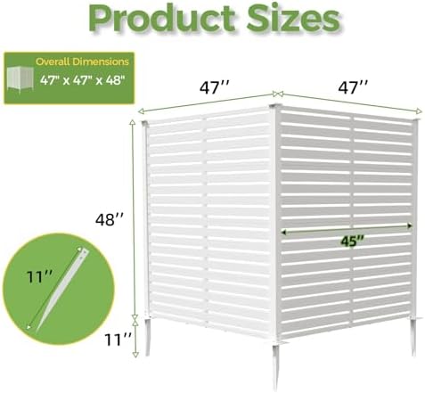 air conditioner fence panels, 47" w x 48", close-up detail