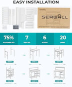serwall outdoor potting bench with removable sink,gardening table,white, package contents