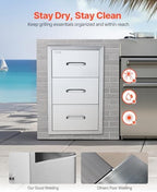 vevor outdoor kitchen drawers 16"w x 28.5"h x, side view