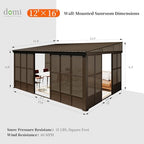 domi 12x16ft sunroom, wall mounted sunroom kit with on a desk or shelf