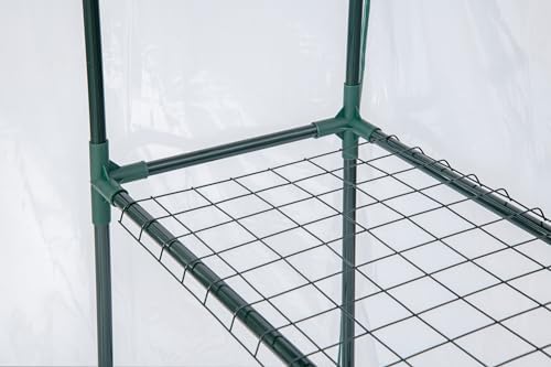 miracle-gro walk-in greenhouse, removable shelves, transparent, 4'8"x29", view 17