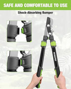 workpro extendable bypass lopper for gardening, 25-37" branch, package contents