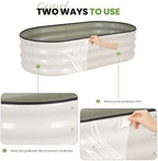 g good gain 2pcs raised garden beds galvanized showing dimensions