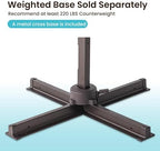 9' x 12' cantilever patio outdoor umbrella with, close-up detail