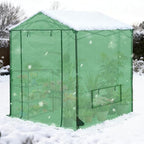 coos bay 6x6 pop up greenhouse outdoor, walk, front angle view