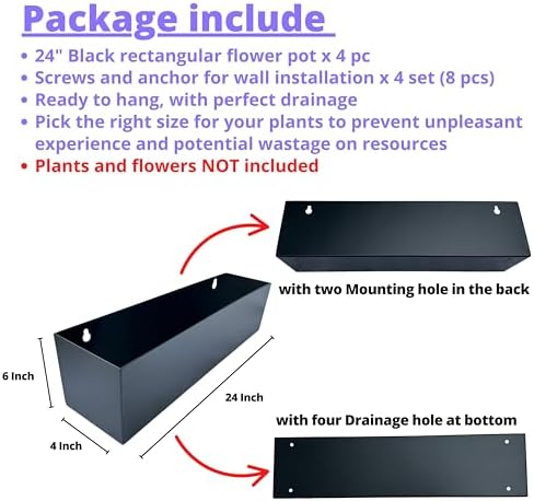 lalagreen wall planter for outdoor plants (24in, 4, close-up detail