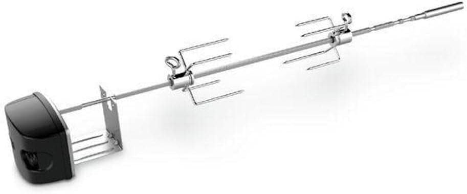 Weber Grill Rotisserie Kit for Spirit 200/300/500/700, Genesis Silver/Gold/Plat/1000-5500 - Great for Slow Roasting Chicken, Lamb, Ribs, or Turkey on your Weber Grill; Includes Spit, Forks, and Motor