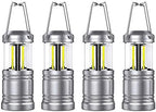 LED Camping Lantern Lights - 500 Lumens Collapsible Camping Lights - Power Outage Lantern Battery Powered for Emergency, Hurricane, Storms, 4 Pack