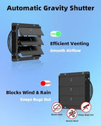 8'' upgraded shutter exhaust fan with thermostat &, package contents