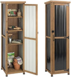 tall outdoor storage cabinet, weatherproof wooden garden potting, main product view
