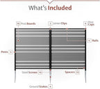 enclo vienna privacy screen, charcoal vinyl diy no showing dimensions