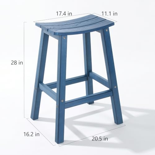 stoog all-weather bar stools set of 4, 28", close-up detail