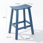stoog all-weather bar stools set of 4, 28", close-up detail
