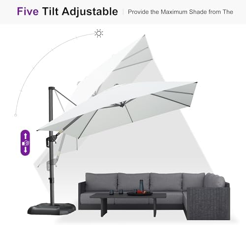 purple leaf patio umbrella outdoor 10' x 10', package contents