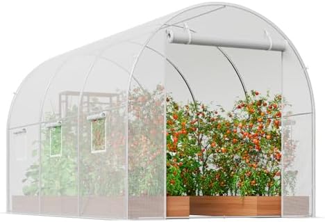 vevor walk-in tunnel greenhouse, 9.6x6.4x6.2 ft hoop house, view 9