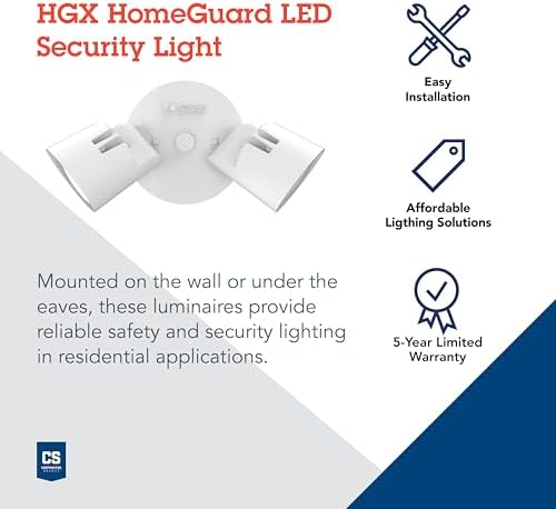 lithonia lighting homeguard 2-light led outdoor flood lights shown in use