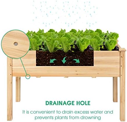 s afstar raised garden bed with greenhouse cover showing dimensions