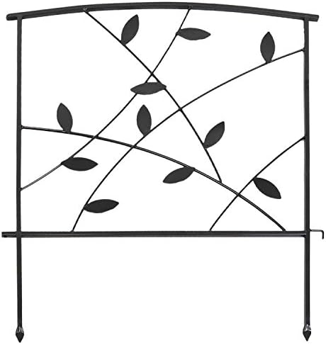 sunnydaze no dig decorative garden fence border, 5 on a desk or shelf