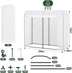 woltu garden greenhouse tunnel in galvanised steel tube on a desk or shelf