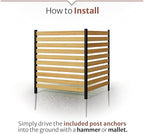 enclo charleston privacy screen, cedar wood, diy no, side view