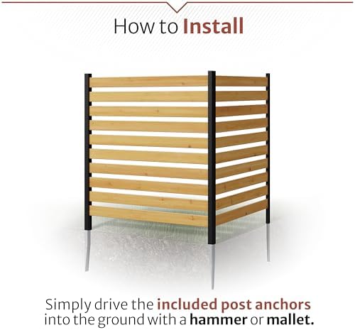 enclo charleston privacy screen, cedar wood, diy no, side view