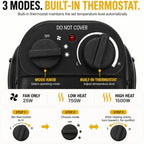 1500w space heater, electric garage heater with fast showing dimensions