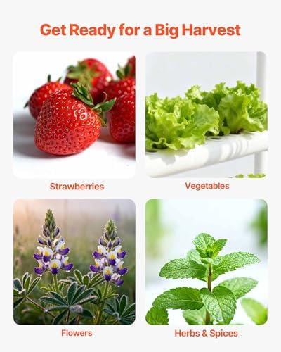 vevor hydroponics growing system kit, 3-tier 108 sites, package contents