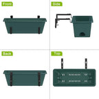 eteli 6 pack deck railing planter boxes metal on a desk or shelf