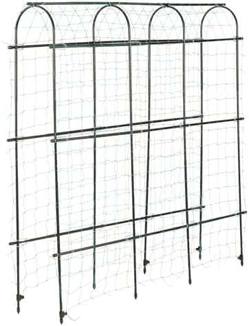 garden cucumber trellis large 6ft tall metal trellis, front angle view
