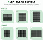 sunyrisy 2pack metal outdoor privacy fence screen for, front angle view