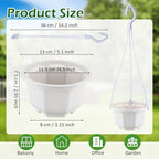 roshtia 50 pack 5.1 inch plastic hanging plant shown in use
