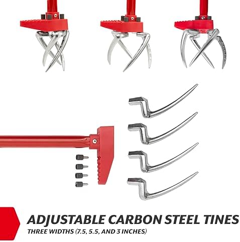 garden weasel claw pro 3-in-1 hand cultivator tiller, close-up detail