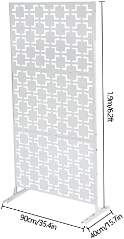 74.8" metal privacy screen outdoor freestanding with stand, package contents