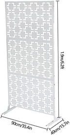 74.8" metal privacy screen outdoor freestanding with stand, package contents