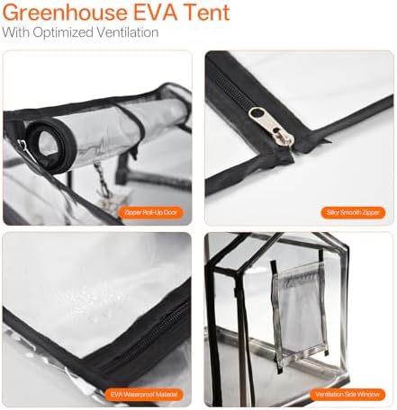 bstrip mini indoor greenhouse with grow light, tabletop on a desk or shelf