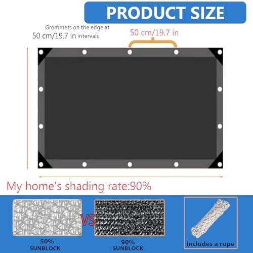 90% shade cloth for garden durable mesh tarp shown in use