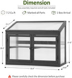 mcombo wooden cold frame garden greenhouse flower planter, close-up detail