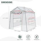 8.5 x 7 ft pop‑up walk‑in greenhouse for, package contents