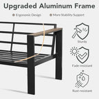 aluminum outdoor patio furniture set 7 pieces light, package contents