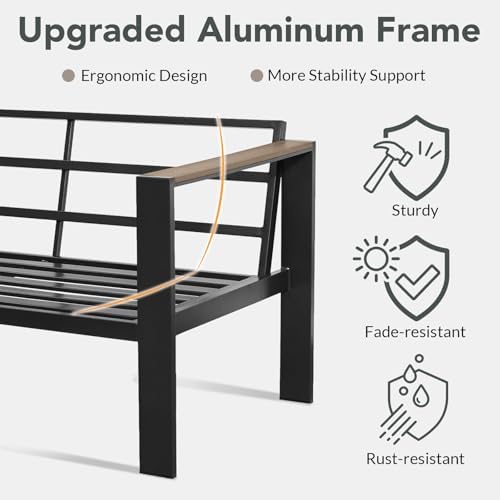aluminum outdoor patio furniture set 7 pieces light, package contents
