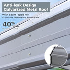 green party 12x25 ft metal carport heavy duty, package contents