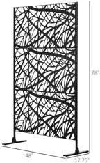 outsunny decorative outdoor privacy screen see-through fence panel on a desk or shelf