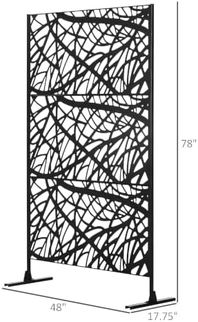 outsunny decorative outdoor privacy screen see-through fence panel on a desk or shelf