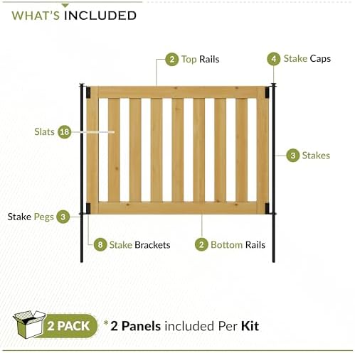 zippity newberry yard fence, cedar wood diy no, side view