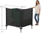 kozyard 50" w x 48" h outdoor privacy, front angle view