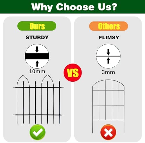 thealyn garden fence 24" h x 24" w, front angle view