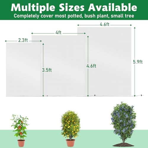 evoio 4 pcs garden plant fruit tree bird showing dimensions