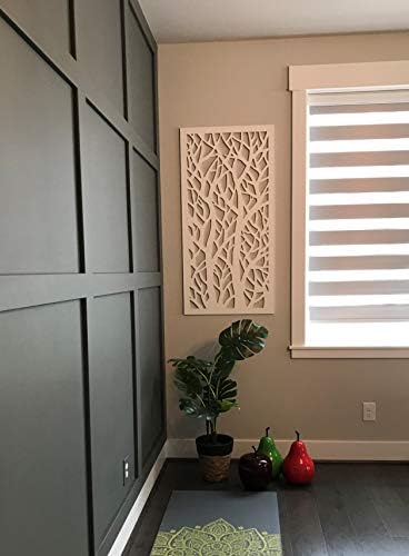 vima (twin trees) decorative wall art panel shown in use